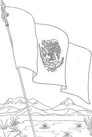 Dibujos por Día de la Bandera de México para colorear