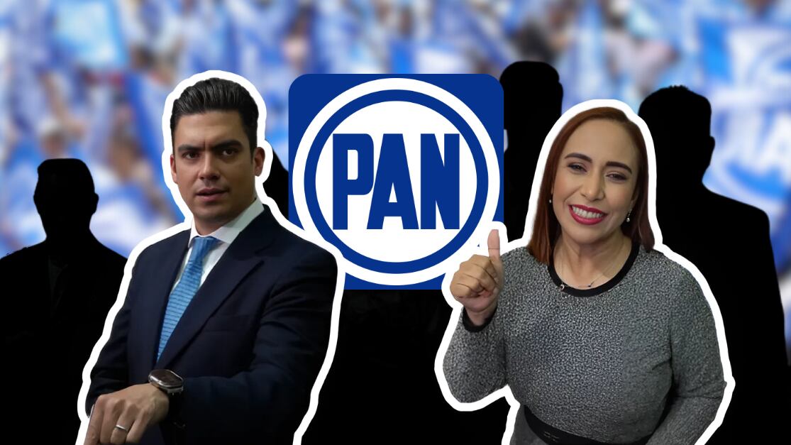 Candidatos a presidente nacional del PAN, Jorge Romero y Adriana Dávila