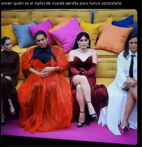 Meme de Ricardo Peralta por su look en La Casa de los Famosos México 2024.