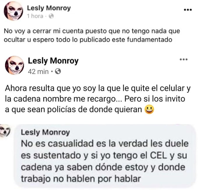 Comentarios de policía sobre Octavio Ocaña