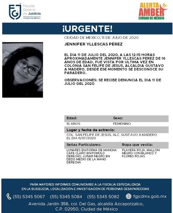 Ficha de búsqueda de Jennifer.