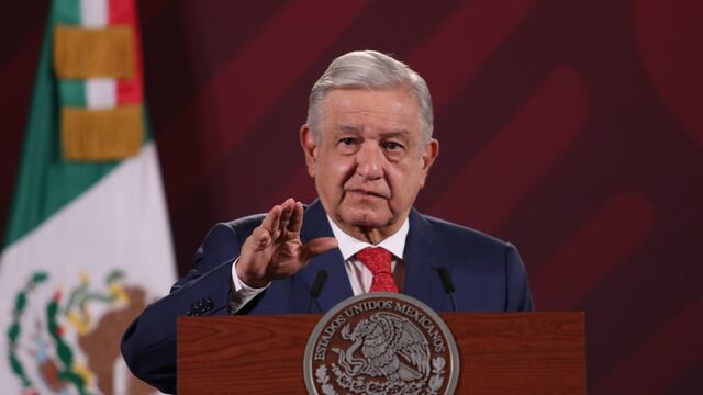 Andrés Manuel López Obrador, presidente de México durante conferencia de prensa en Palacio Nacional