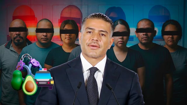 Harfuch reporta captura de 12 extorsionadores de aguacateros en Uruapan y Ziracuaretiro, Michoacán.