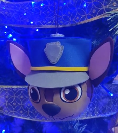 Esferas navideñas de Paw Patrol de foami