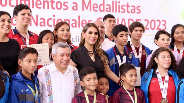 Evelyn Salgado entregó reconocimientos a atletas de Guerrero que triunfaron en los Juegos Nacionales Conade 2023