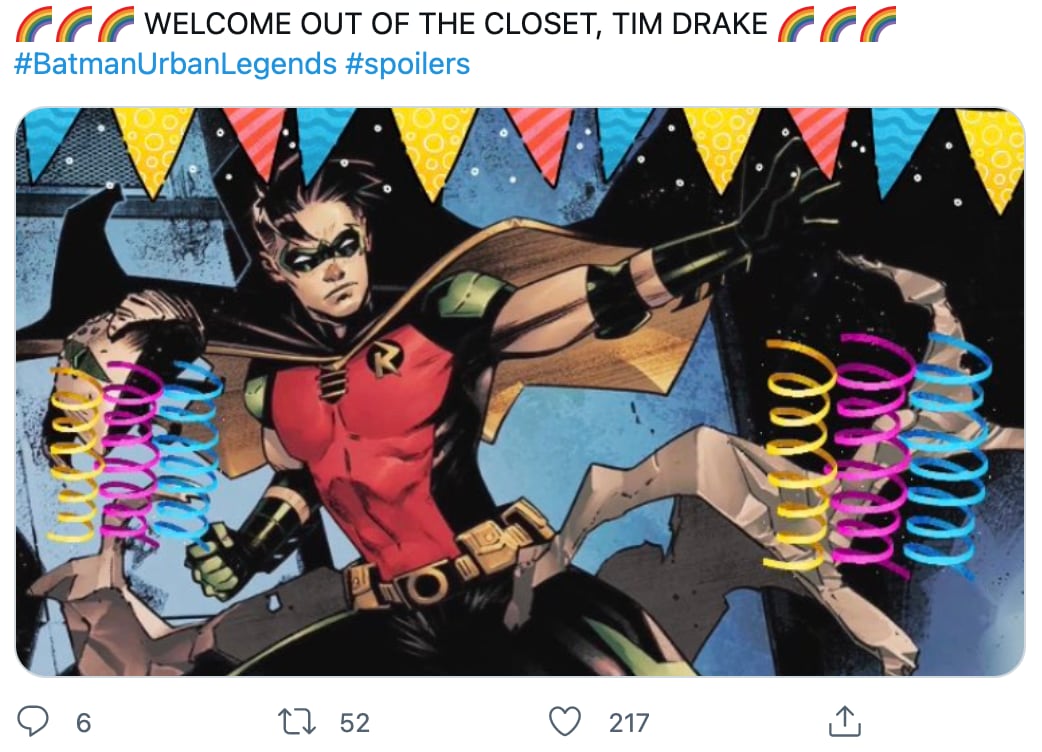 Usuarios reaccionan a la bisexualidad de Robin