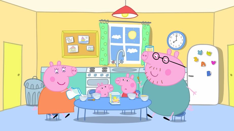 Peppa Pig y George Pig pelean