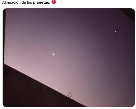 Usuarios reaccionan a la alineación de planetas 2022