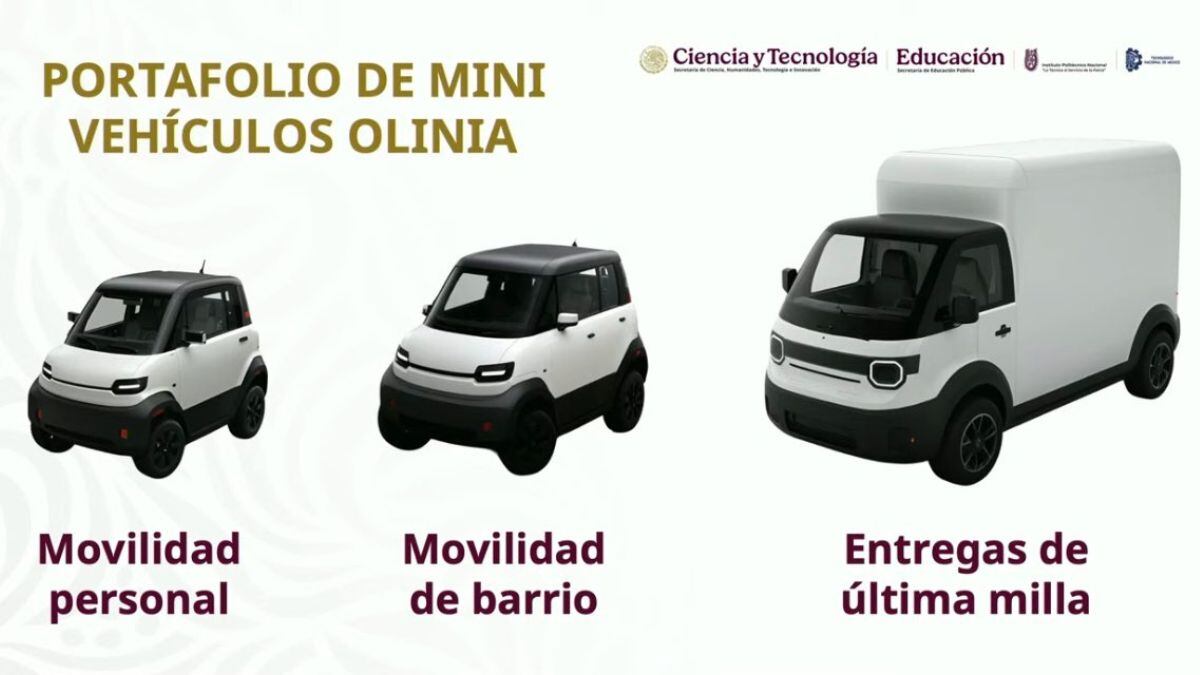 Los modelos de Olinia, el primer auto eléctrico mexicano