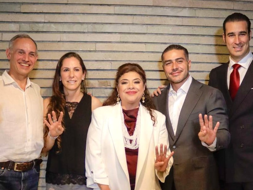 Hugo López-Gatell, Mariana Boy, Clara Brugada, Omar García Harfuch y Miguel Torruco, presumen unidad de Morena en CDMX