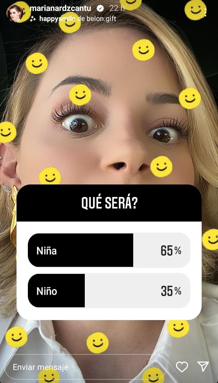 Mariana Rodríguez hizo una encuesta para dar a conocer el sexo de su bebé