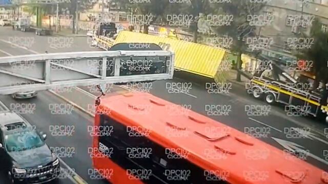 Volcadura de tráiler rumbo a Río Churubusco