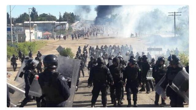 Policías federales en Nochixtlán.