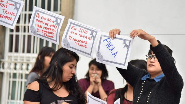 Protesta por transfeminicidios.