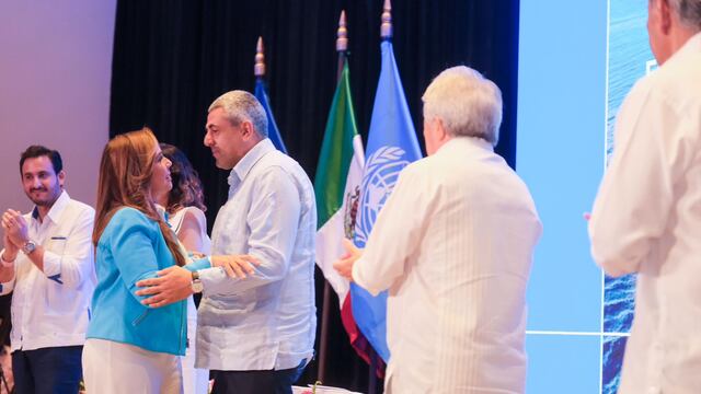 Mara Lezama da bienvenida a Zurab Pololikashvili