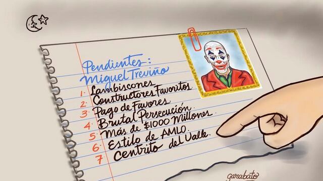 Cartón de Garabato para Plácido Garza