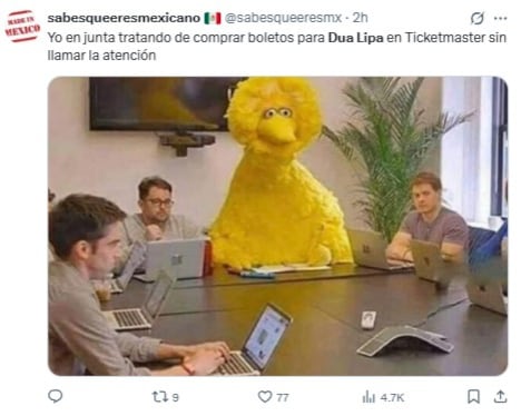 Memes por la venta a fans de Dua Lipa