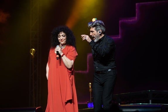 Diego Verdaguer y Amanda Miguel en concierto