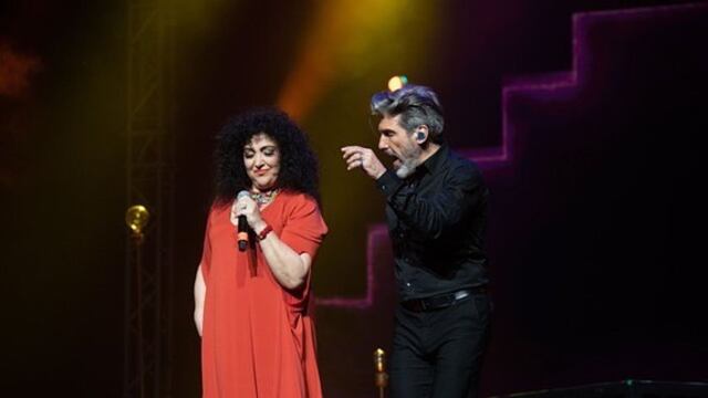 Diego Verdaguer y Amanda Miguel en concierto