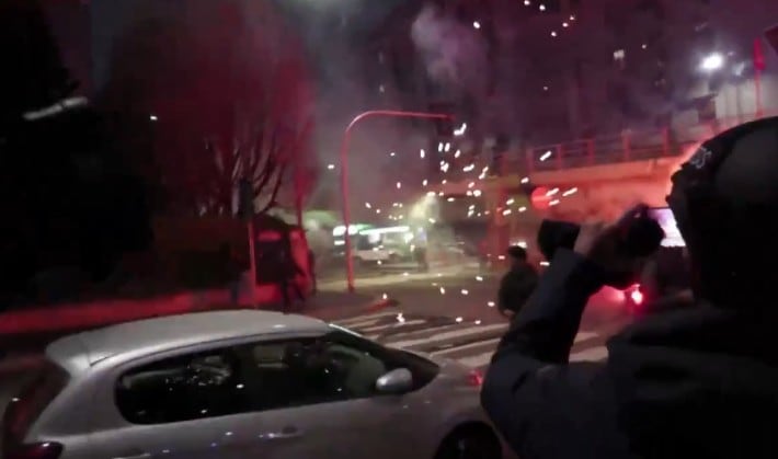Protestas en Milán, Italia