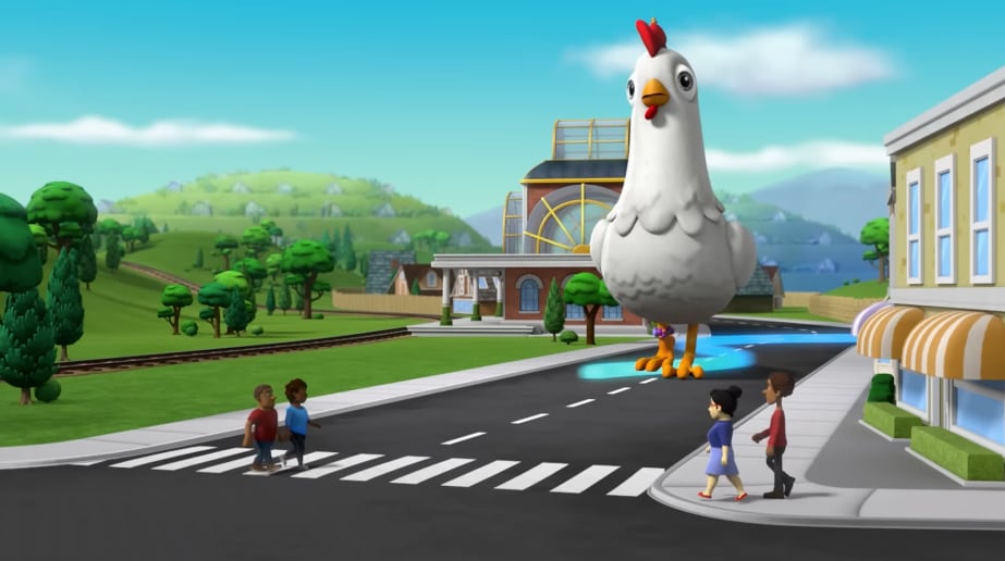 Mighty Pups de Paw Patrol con Chickaletta