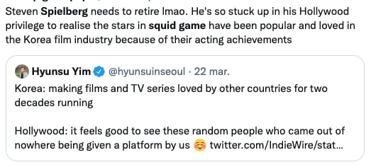 Steven Spielberg llama "desconocidos" al elenco de 'El Juego del Calamar"