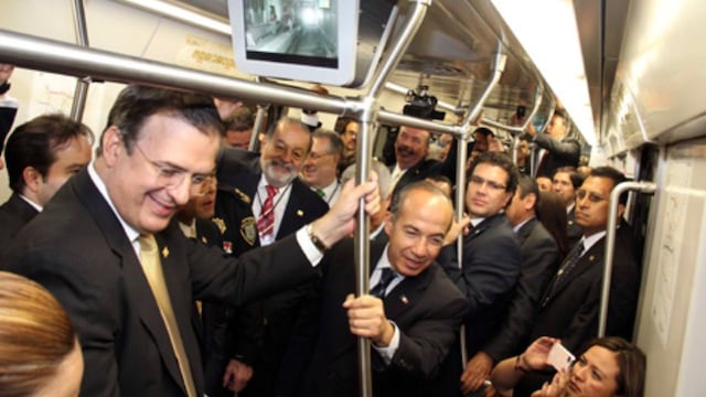 Cuando Ebrard y Calderón inauguraron la línea 12