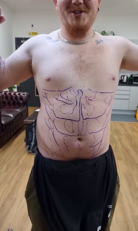 Abdomen antes del tatuaje