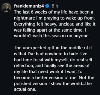 Frankie Muniz habla de su salud mental tras calificar sus días como una “pesadilla”