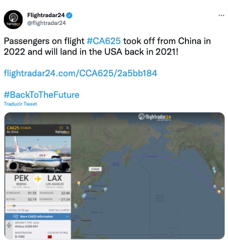 Avión China- Estados Unidos