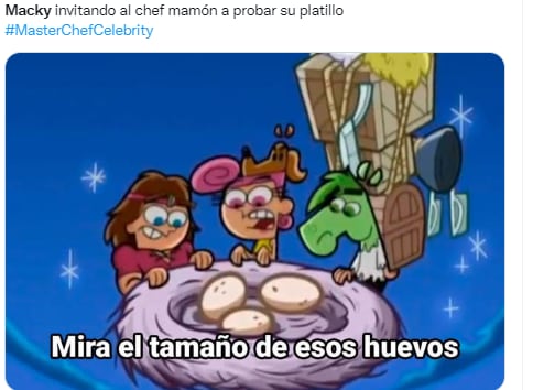 Meme de Macky vs chef Pablo en MasterChef Celebrity.