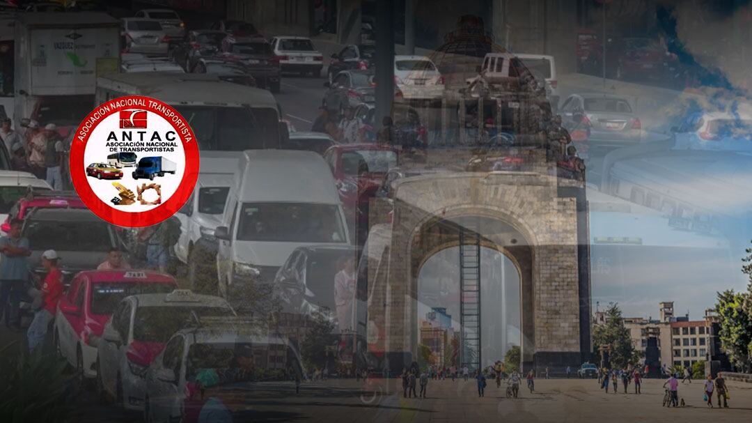 ANTAC moviliza a transportistas en el Monumento a la Revolución este 15 de enero