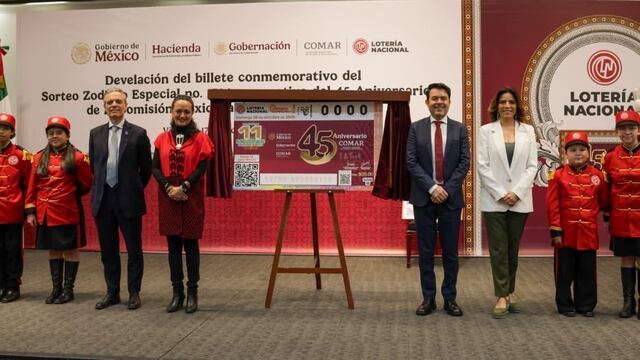 Lotería Nacional emite billete conmemorativo por los 45 años de la COMAR.