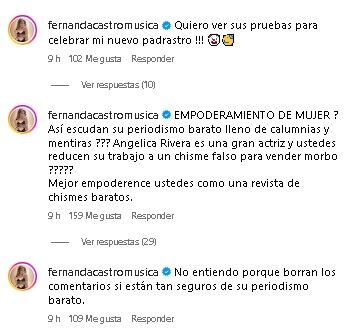 Fernanda Castro, hija de Angélica Rivera, explota contra la revista Caras.
