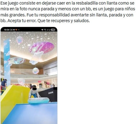 Usuario le aclara que usó mal la sección en el juego infantil.