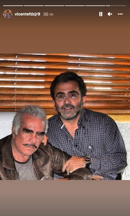 Captura de pantalla de historia de Instagram de @vicentefdzjr9