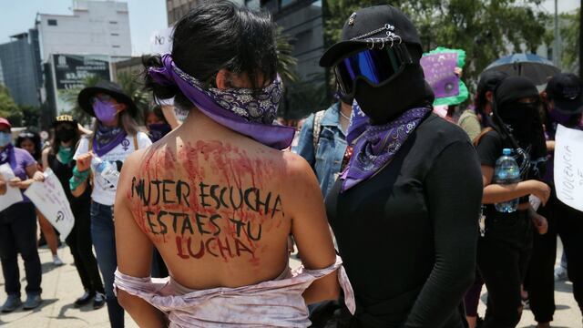 Protesta contra la violencia hacia las mujeres en México