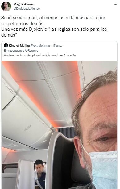 Crítica contra Novak Djokovic