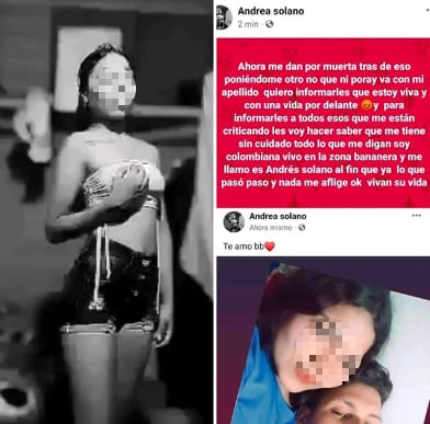 Andrea Solano, dice ser la "niña araña"