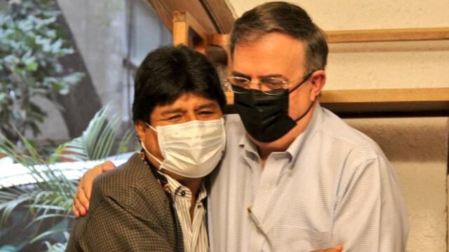 Evo Morales y Marcelo Ebrard