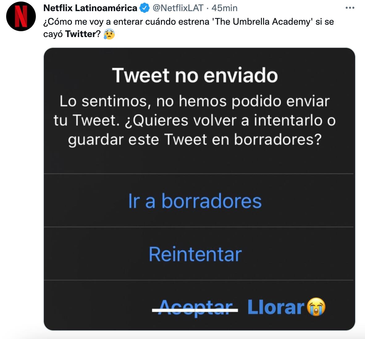Memes caída de Twitter