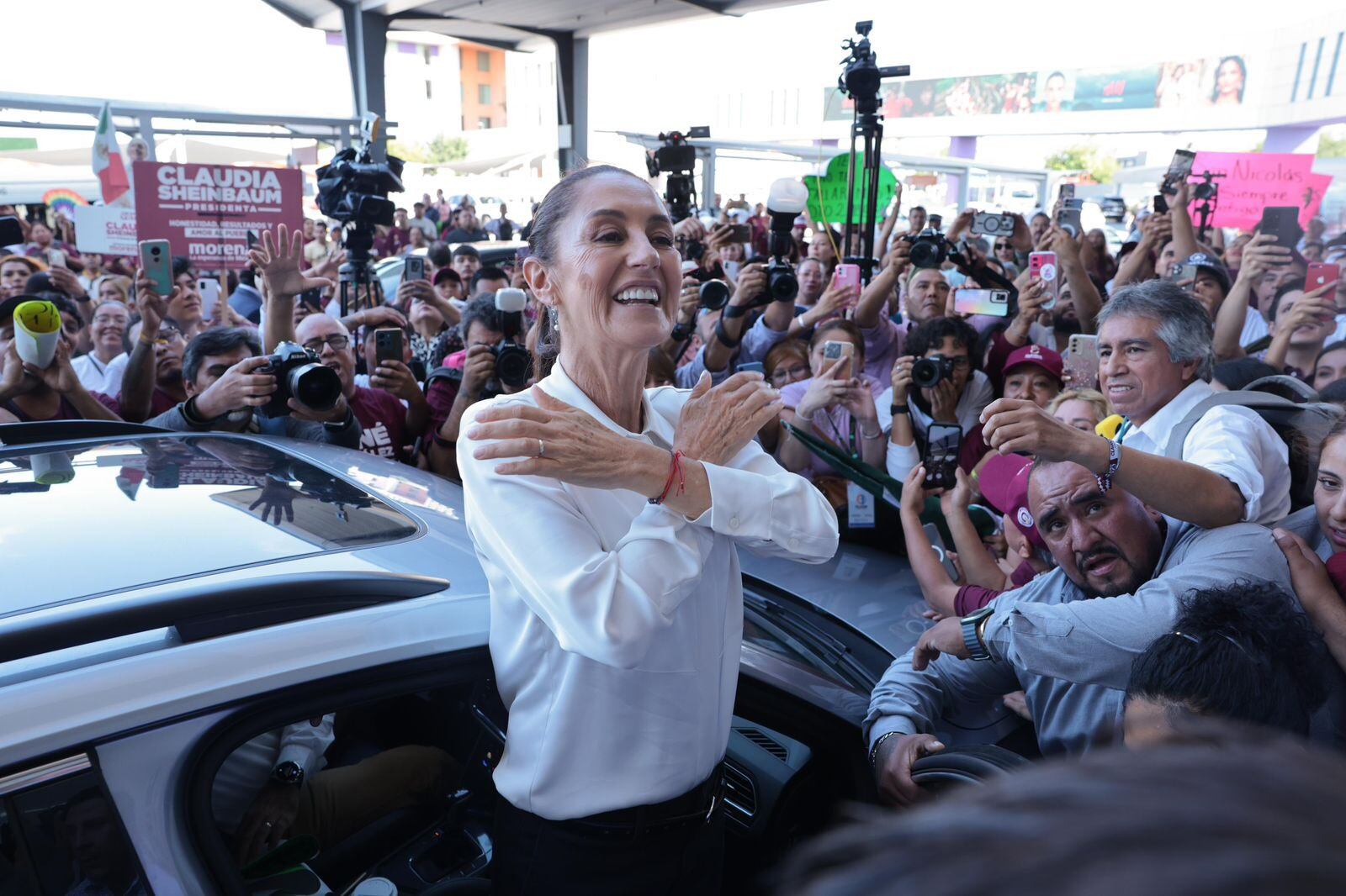 Claudia Sheinbaum llega a Monterrey, Nuevo León