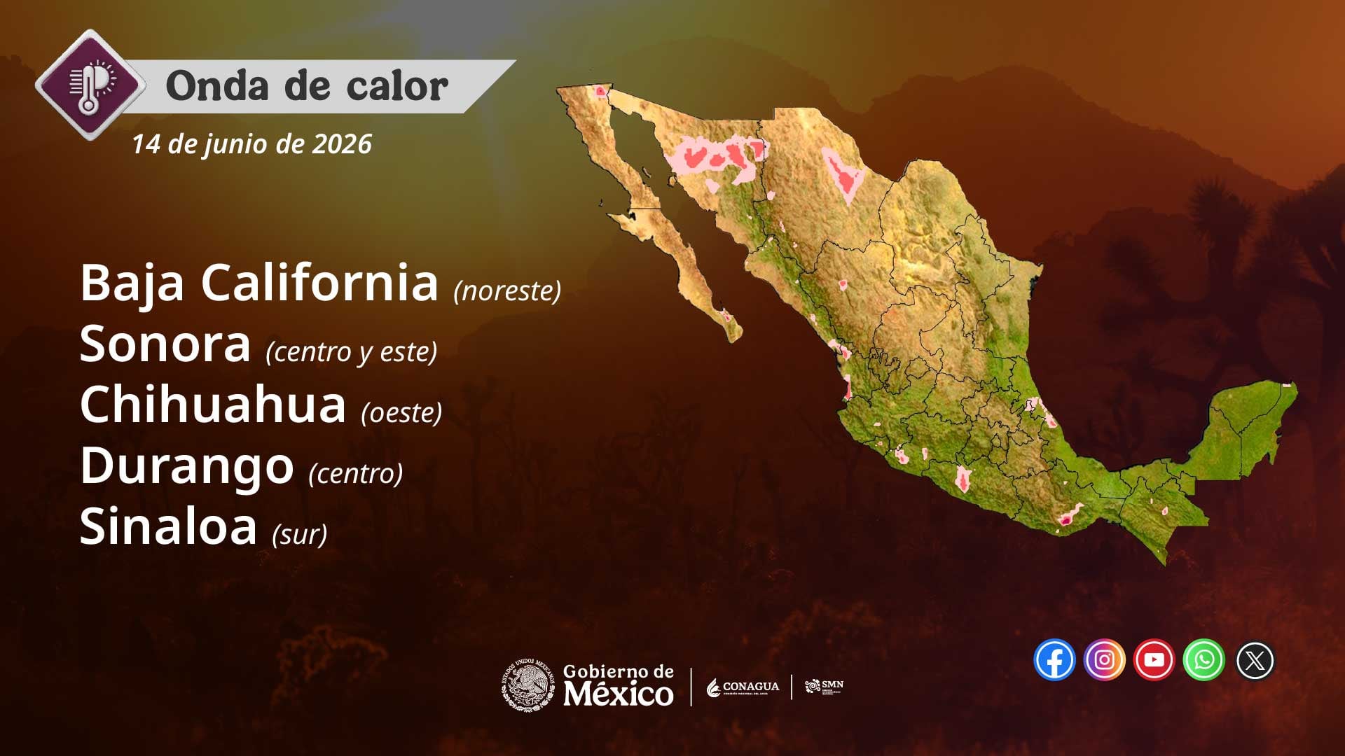 Onda de calor en Baja California y Sonora