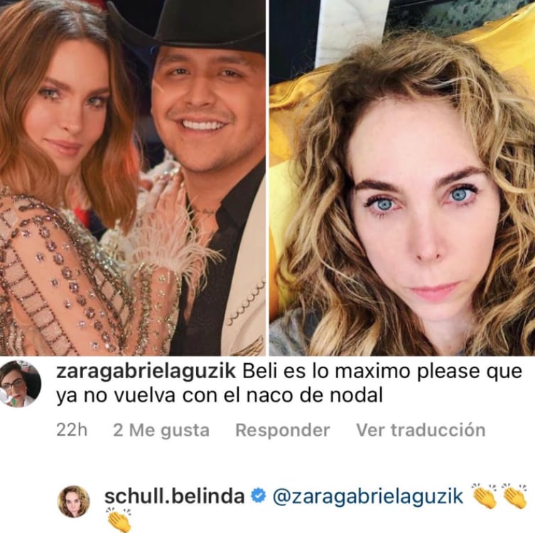 Belinda Schüll se lanza contra Christian Nodal