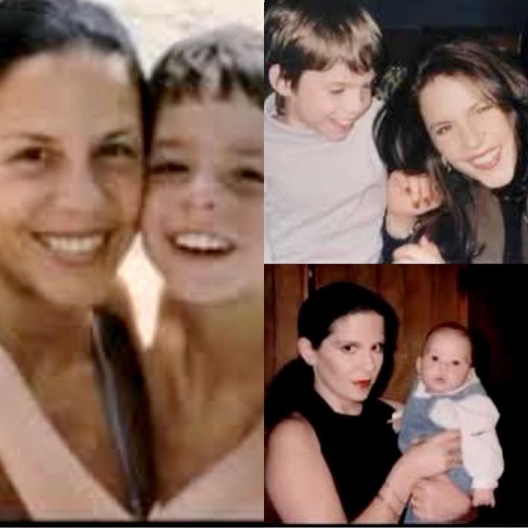 Rebecca Jones y su hijo Maximiliano Camacho