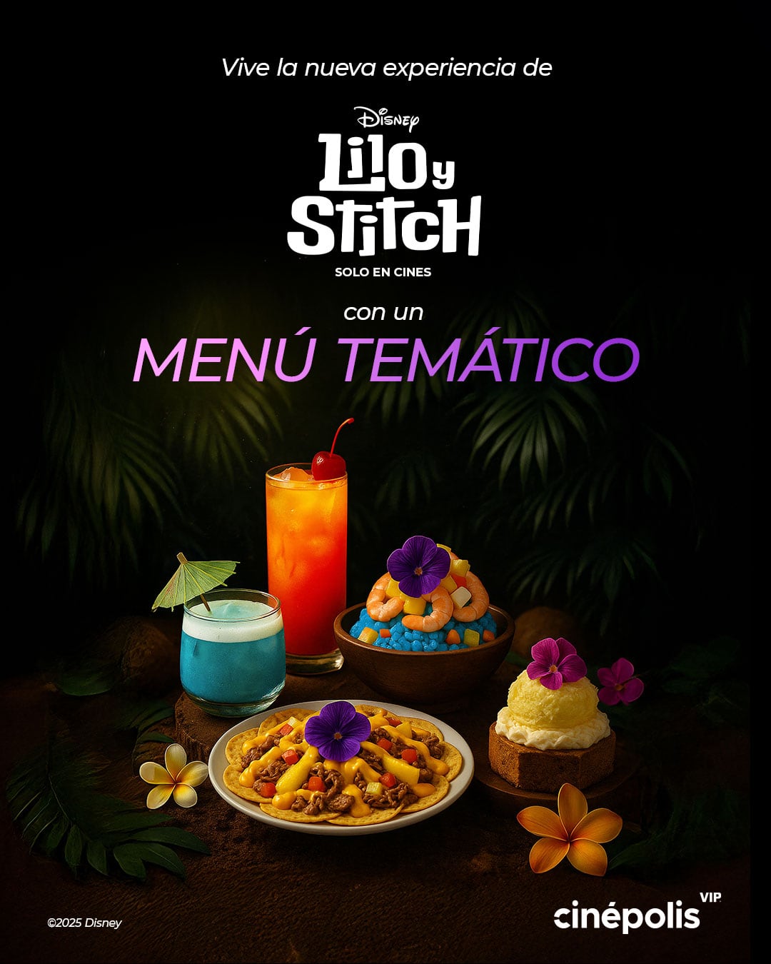 Menú temático Lilo y Stitch en Cinépolis