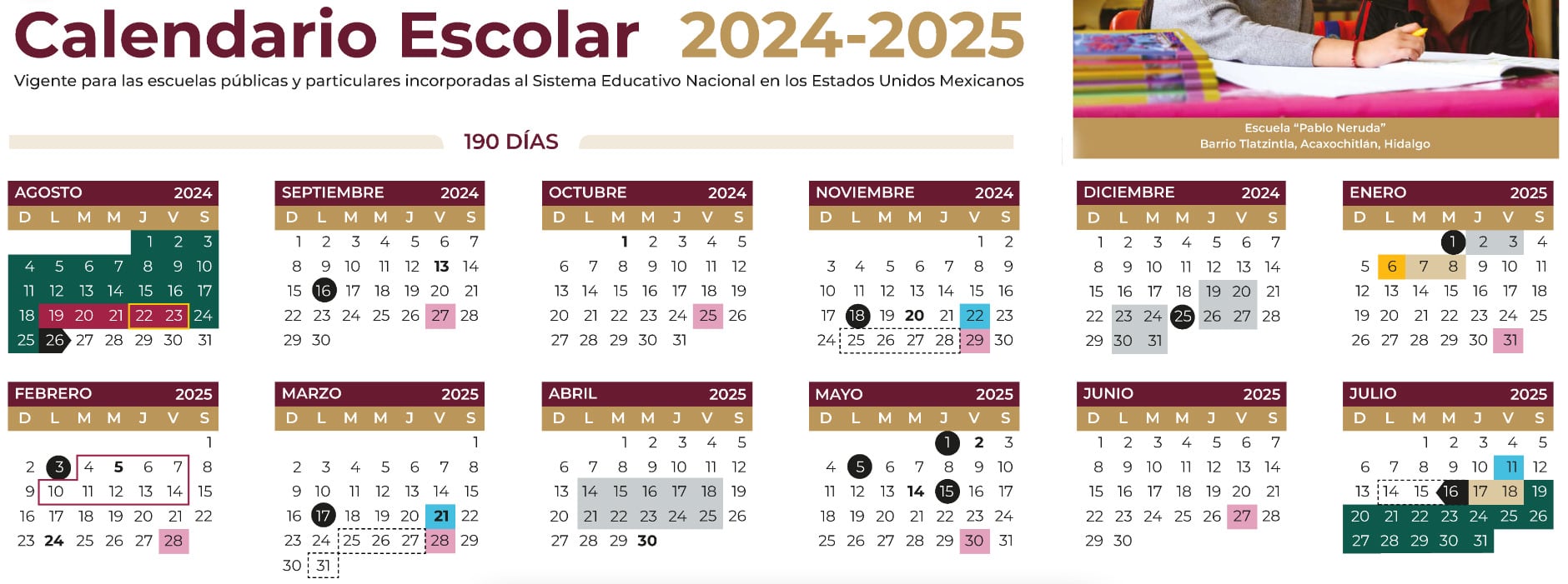 Calendario SEP