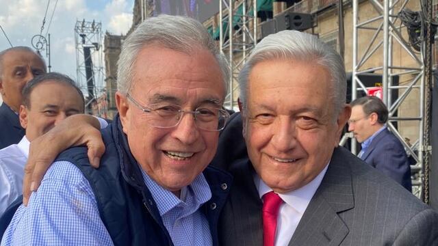 Rubén Rocha Moya y AMLO