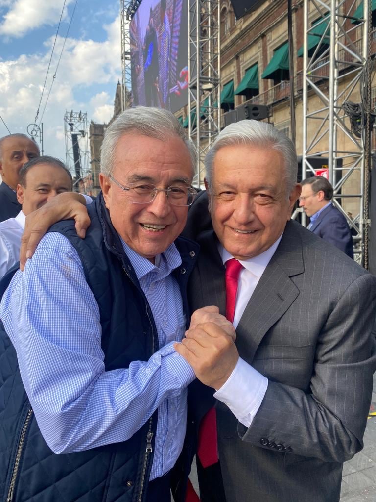 Rubén Rocha Moya y AMLO