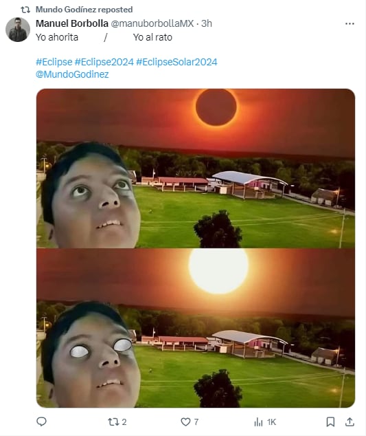 Memes del eclipse solar 2024 en México